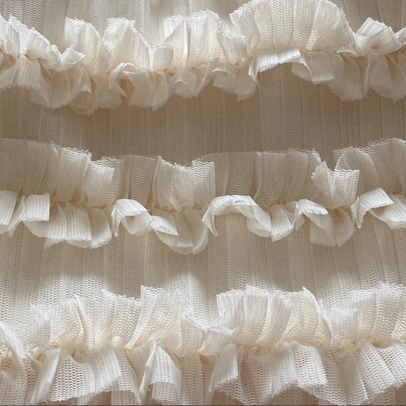 Gorgeous JS Collections Off White Pleated Halter Midi Dress Like New Size 6 - Picture 8 of 13